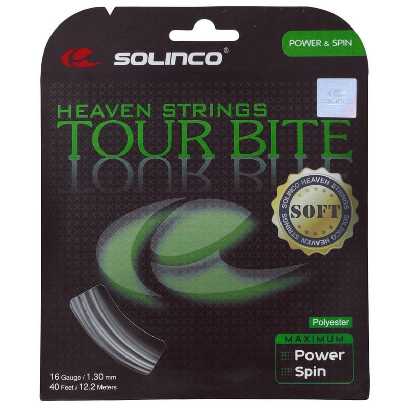Solinco Tour Bite Soft (16-1.30mm) Tennis String (Silver) - Image 1